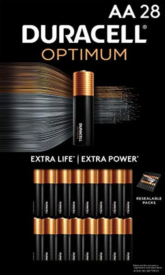 Alt view image 7 of 7 - Duracell Optimum AA Batteries- Resealable Package (28 Pack)
