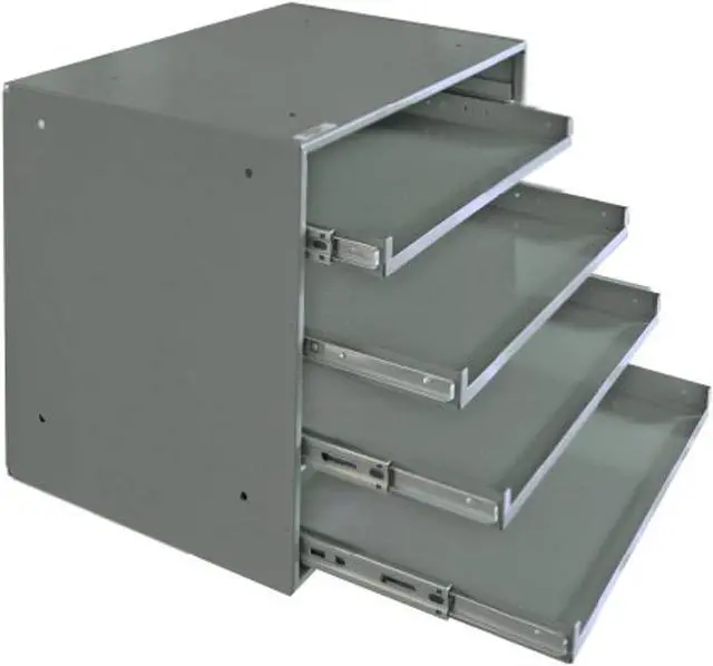 Alt view image 3 of 5 - DURHAM MFG 310B-95 Sliding Drawer Cabinet Frame, 4 Drawers, 20-1/4 in W x