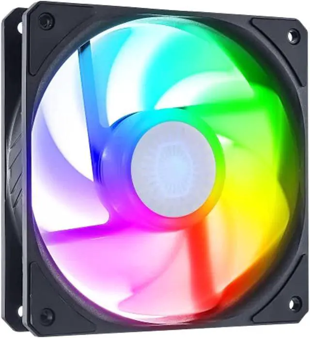 Alt view image 8 of 8 - Cooler Master SickleFlow 120 V2 ARGB (Reverse Edition) - For Push-Pull CPU Cooler Setup as Exhaust Fan - Addressable RGB Square Frame Fan, Air Balance Curve Blade Design, Sealed Bearing, PWM Control