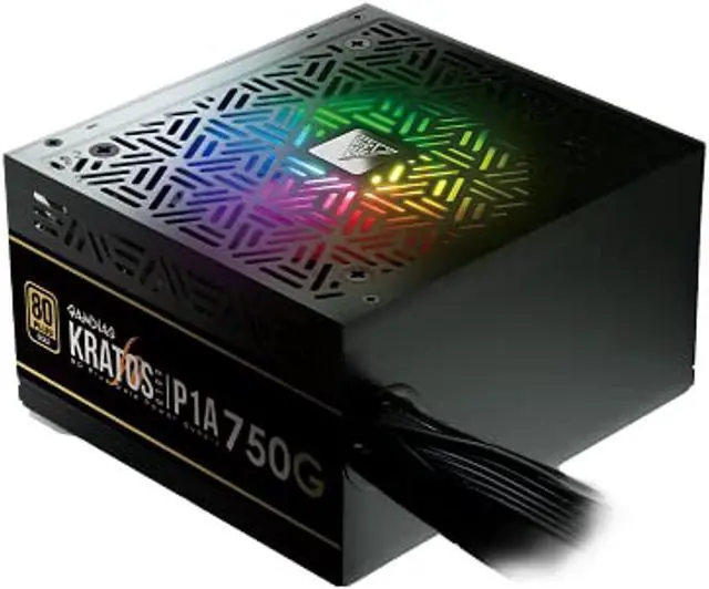 Alt view image 5 of 5 - GAMDIAS Kratos P1A-750W Gold RGB Motherboard Sync Power Supply