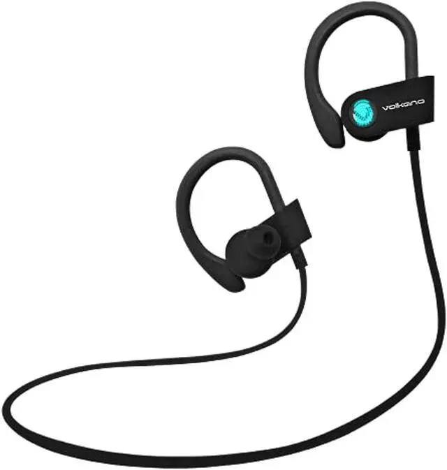 Alt view image 8 of 9 - Volkano Wireless Earbud in-Ear Bluetooth Headphones, Comfortable Sport Stabilizer Earhooks for Home Workout Running with In-Line Control & Built-In Microphone [Black] - Race Series