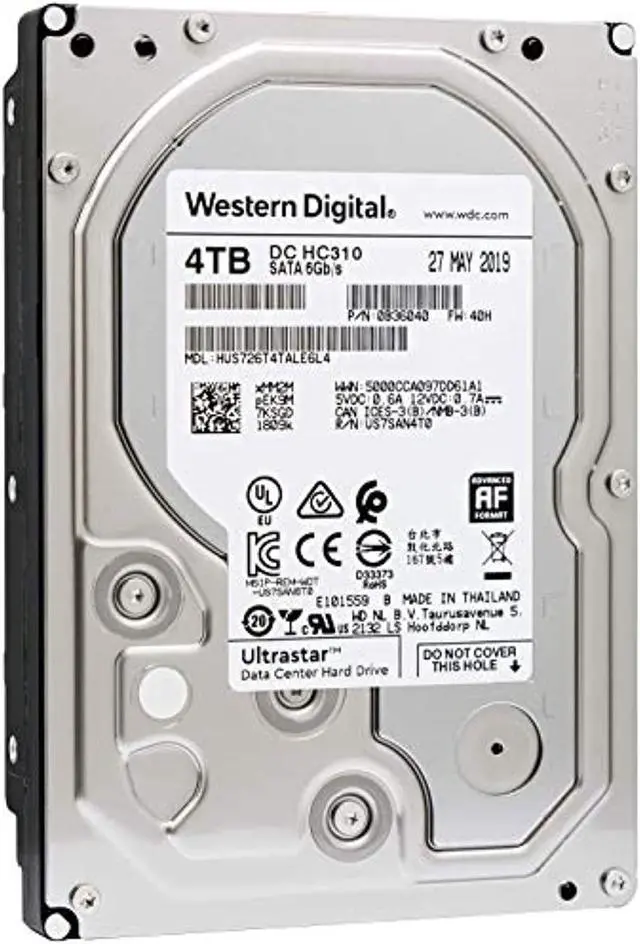 Alt view image 7 of 7 - HGST/WD Ultrastar 4TB 7200 RPM 512e SATA 6Gb/s 3.5-Inch Enterprise Hard Drive (HUS726T4TALE6L4)