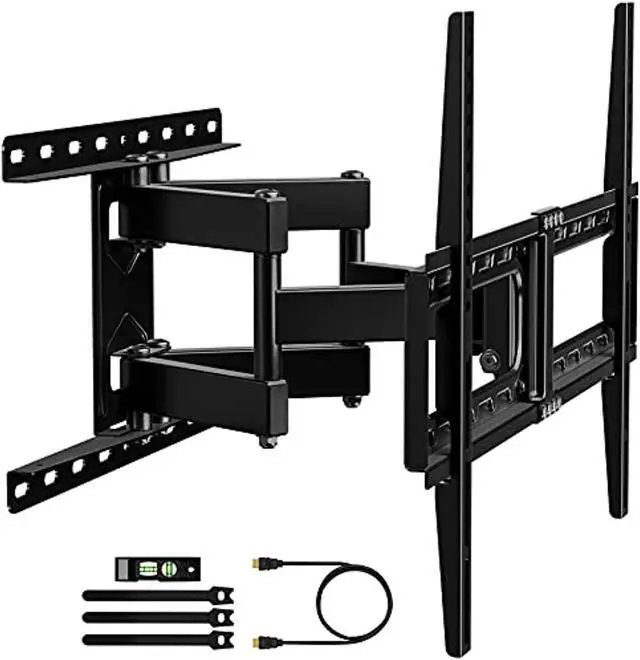 Alt view image 2 of 3 - full motion tv mount for most 32-75 inch tvs, universal tv wall mount bracket with dual articulating arms swivel tilt extend level, max vesa 600x400mm holds 132lbs