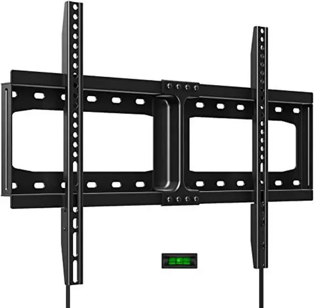 Alt view image 2 of 2 - fixed tv wall mount low profile tv mount bracket for most 32-75 inch led lcd flat curved screen tvs, max vesa 600x400mm up to 165lbs fits 16?-24? wood studs, unique strap design for quick release lock