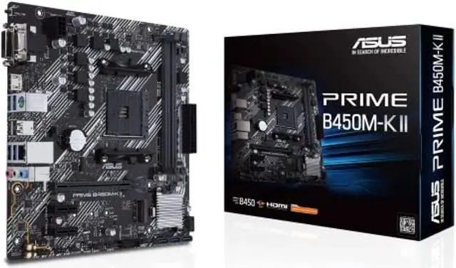 Alt view image 18 of 20 - ASUS PRIME B450M-K II (90MB1600-M0EAY0) AM4 AMD B450 SATA 6Gb/s Micro ATX AMD Motherboard