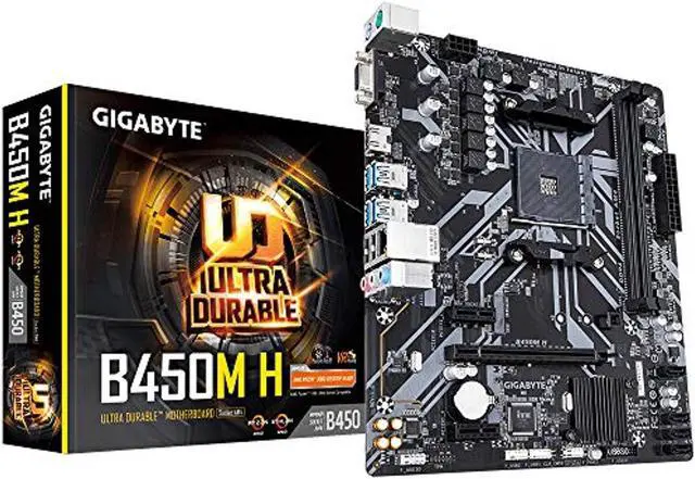 Alt view image 16 of 17 - GIGABYTE B450M H AM4 AMD B450 SATA 6Gb/s Micro ATX AMD Motherboard