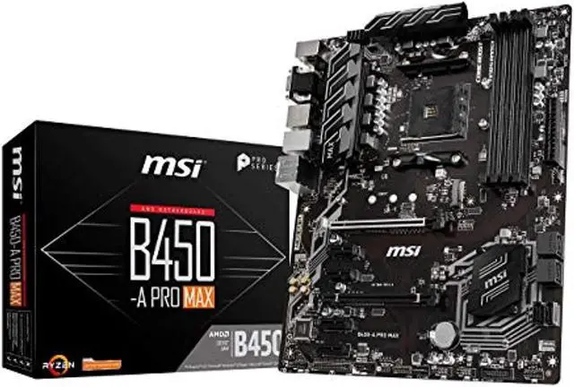 Alt view image 10 of 11 - MSI PRO B450-A PRO MAX AM4 AMD B450 SATA 6Gb/s ATX AMD Motherboard