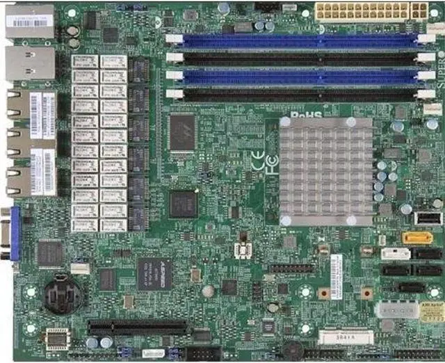 Alt view image 3 of 4 - SUPERMICRO A1SRM-LN7F-2758-O Supermicro A1SRM-LN7F-2758-O Intel Atom C2758 DDR3 SATA3 V and 7GbE MicroATX Motherboard  and  CPU Combo