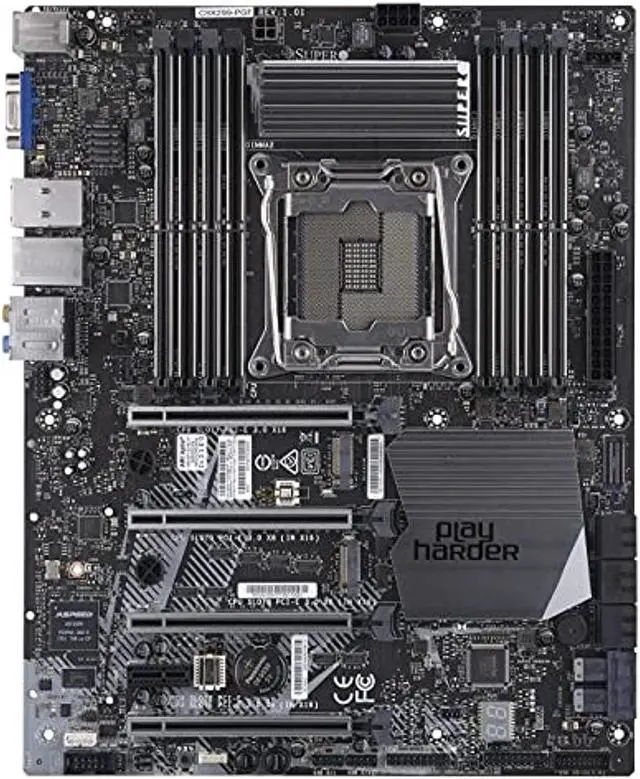Alt view image 7 of 7 - Supermicro MB MBD-C9X299-PGF-B Ci9 7 5 Max.128GB X299 DDR4 SATA PCIE VGA ATX