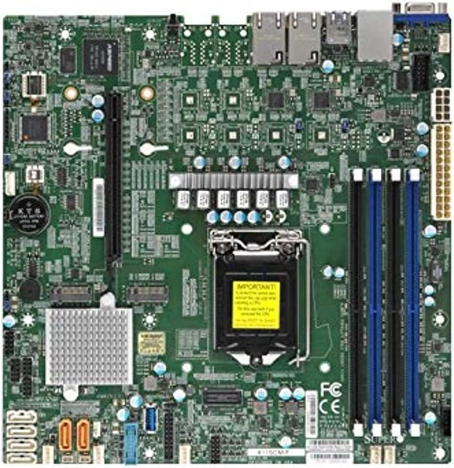 Alt view image 6 of 7 - Supermicro MBD-X11SCM-F-B I3 LGA1151 C246 PCI Express SATA Micro-ATX 128GB DDR4 Motherboard - Bulk packaging - - OEM