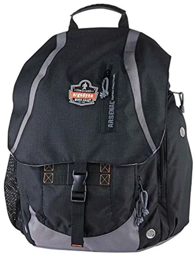 Alt view image 9 of 9 - Ergodyne 13043 Arsenal 5143 General Duty Gear Backpack - 8 x 15 x 19 - Black