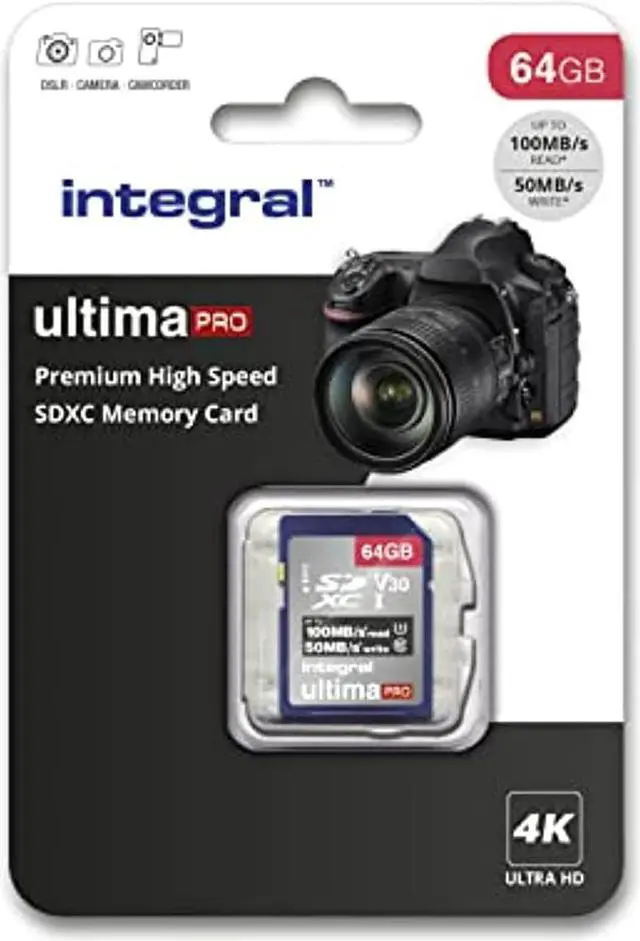 Alt view image 8 of 9 - 64GB Integral Ultima Pro SDXC 100MB/s CL10 UHS-1 U3 V30 Memory Card