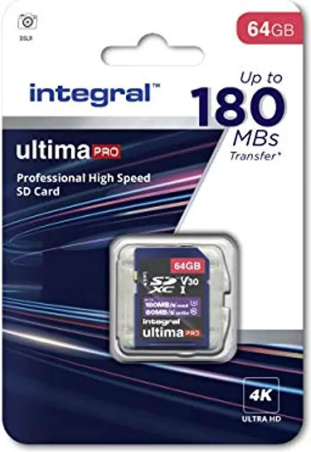 Alt view image 3 of 4 - 64GB Integral Ultima Pro SDXC Memory Card CL10 V30 UHI-I U3 180MB/sec