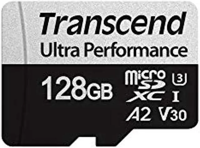 Main image of transcend 128gb microsdxc 340s high performance memory card uhs- i, u3, v30, a2, 4k, full hd - ts128gusd340s