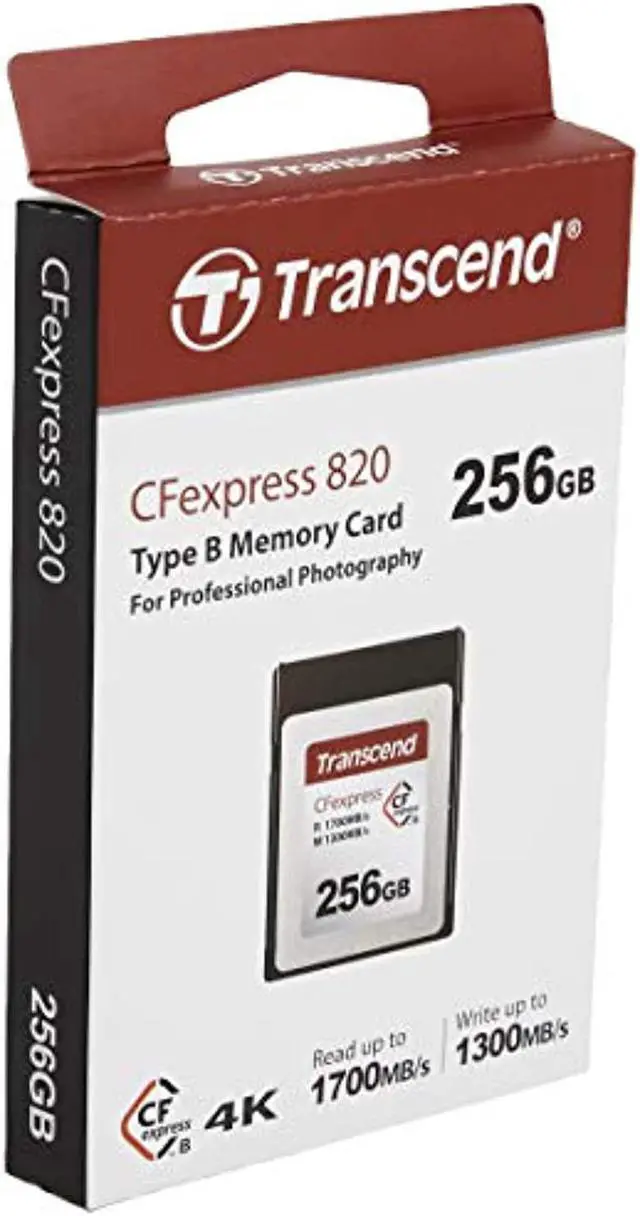 Alt view image 4 of 6 - 256GB Transcend CFexpress 820 Type B Memory Card 1700MB/s Read 1300MB/sec Write