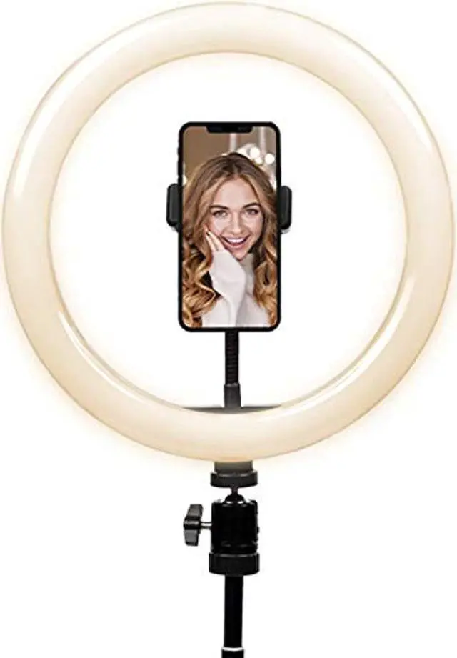 Main image of cygnett(r) cy3443vcslr v-pro 12-inch travel ring light with tripod, travel pouch, and bluetooth remote