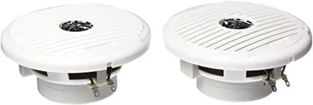 Alt view image 5 of 10 - Jensen Silver/White MSX65R coaxial Waterproof Speakers-6.5, 150 Watt