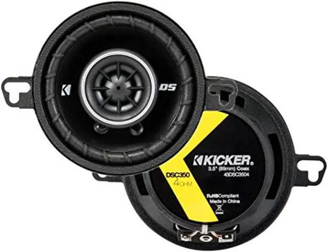 Alt view image 13 of 17 - Kicker 3.5" 80 Watt 2-Way Car Audio Speakers DSC35 DS35 Coax, Set of 2