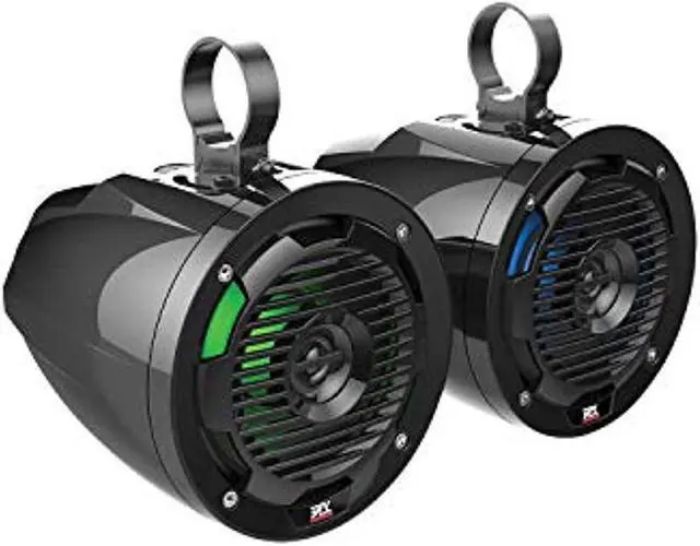 Alt view image 7 of 10 - MTX MUD65PL Cage Mount 6.5" Coaxial Speaker Pair w Changeable Color LED