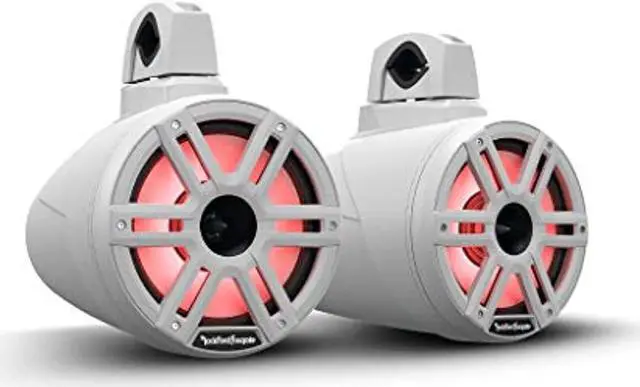 Alt view image 2 of 2 - Rockford Fosgate M2WL-8H Color Optix Horn Wake Tower Speakers - White