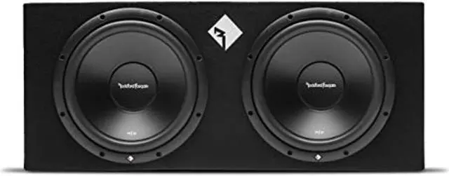 Alt view image 6 of 9 - Rockford Fosgate R2-2X12 12 Inch Loaded Subwoofer Enclosure 2 Ohm Impedance