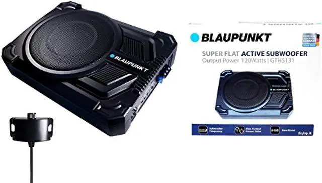 Alt view image 3 of 4 - blaupunkt gths131 200w 8" car under seat super slim powered subwoofer enclosed