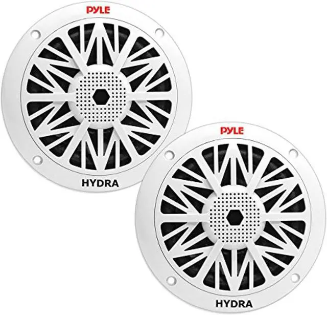 Alt view image 3 of 3 - Pyle Dual 5.25'' Water Resistant Marine Speakers, 2-Way Full Range Stereo Sound, 150 Watt, White (Pair)