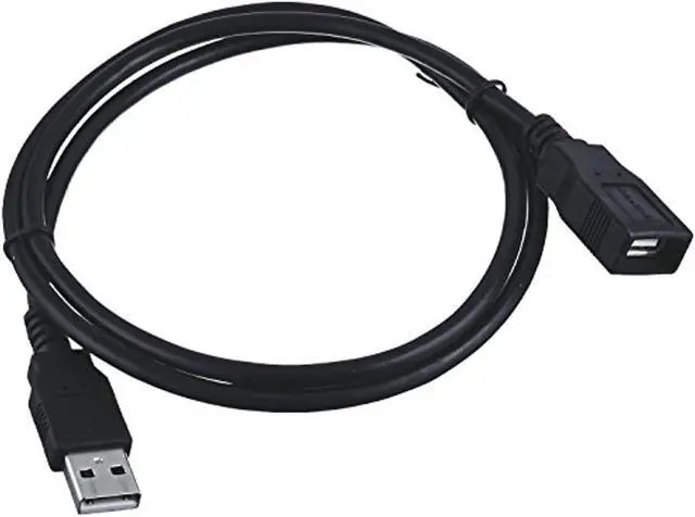 Alt view image 7 of 9 - Monoprice USB 2.0 Extension Cable - 3 Feet - Black | Type-A Male to USB Type-A Female, 28/24AWG, Gold Plated Connectors