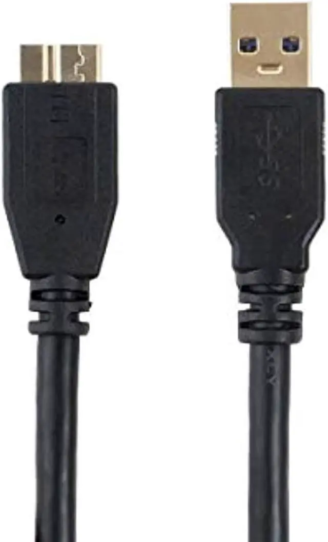 Alt view image 5 of 7 - Monoprice USB 3.0 Type-A Male to Micro Type-B Female Cable - 1.5 Feet - Black | Compatible with Android, Hard drives, Samsung, HTC, WD and More! - Select Series