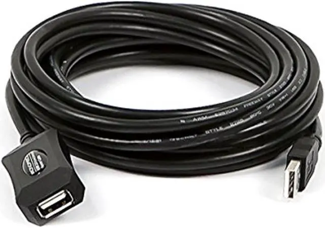 Alt view image 8 of 12 - Monoprice USB 2.0 Extension Cable - 16 Feet - Black | USB Type-A Male to Type-A Female, Active, 20/28AWG, Repeater, Kinect & PS3 Move Compatible