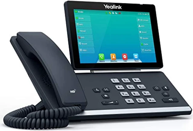 Main image of yealink t57w ip phone, 16 voip accounts. 7-inch adjustable color touch screen. usb 2.0, 802.11ac wi-fi, dual-port gigabit ethernet, 802.3af poe, power adapter not included (sip-t57w)