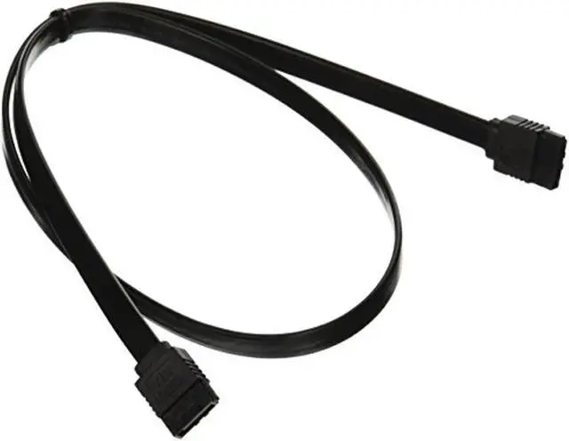 Alt view image 5 of 9 - Monoprice 8779 SATA 6Gbps 24-Inch Cable with Locking Latch - Black