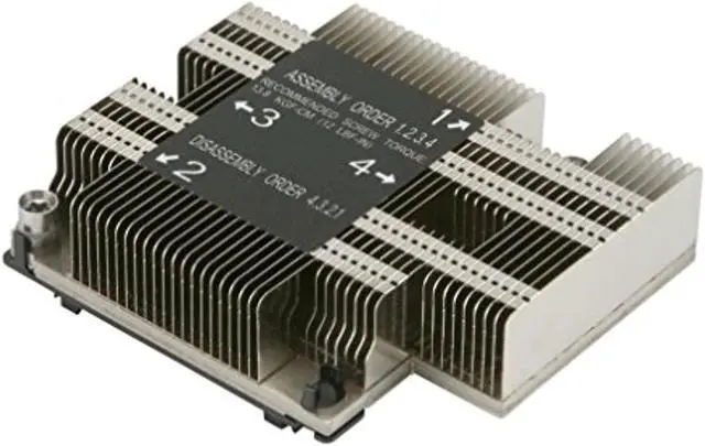 Alt view image 6 of 6 - Supermicro Fan SNK-P0067PD 1U Passive CPU Heat Sink Socket LGA3647-0 Brown Box