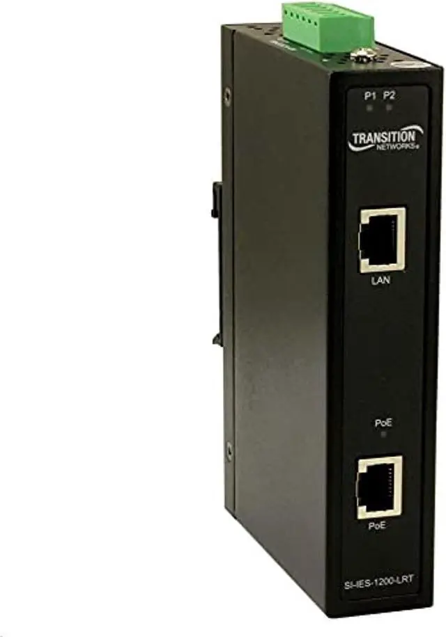 Alt view image 10 of 13 - Transition Networks SI-IES-1200-LRT Unmanaged Hardened Poe+ Injector - Poe Injector ( Din Rail Mountable ) - 24 / 48 V - 30 Watt - Output Connectors: 1