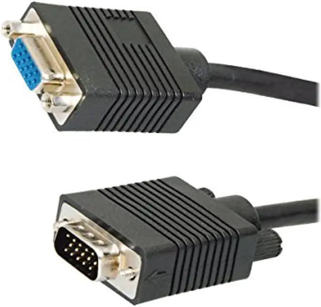 Alt view image 4 of 4 - 4XEM 4XVGAMF10FT 4XEM 10FT High Resolution Coax M/F VGA Extension Cable - VGA for Monitor, KVM Switch, Video Device - Extension Cable - 10 ft - 1 Pack - 1 x HD-15 Male VGA - 1 x HD-15 Female VGA -