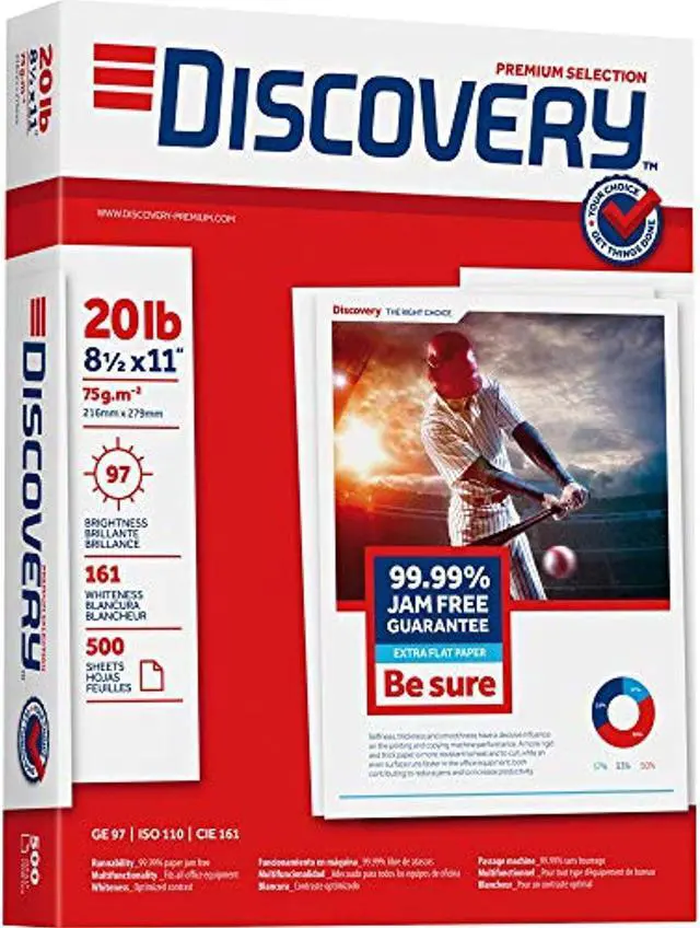 Alt view image 6 of 7 - Discovery Multipurpose Paper 8-1/2x11" 3HP 20lb 97GE/110 ISO 5RM/CT WE 00101