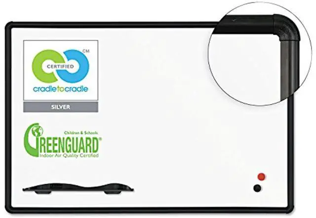 Alt view image 12 of 12 - Balt Presidential Trim Dry Erase Porcelain Whiteboard, Black Frame, 3x2 E2H2PBT1