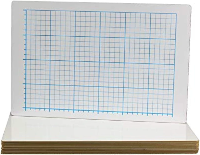 Main image of flipside products 22012 12x18 quadrant grid dry erase board - 1/2 inch sq, two-sided, white (pack of 12)