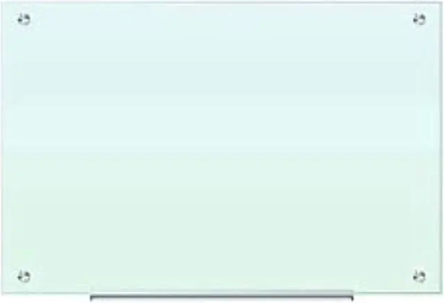 Alt view image 3 of 9 - U Brands Magnetic Glass Dry Erase Board 35x23 White Frosted Surface Frameless