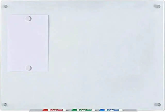 Main image of audio-visual direct magnetic white glass dry-erase board set - 23 5/8 x 35 1/2 inches -
