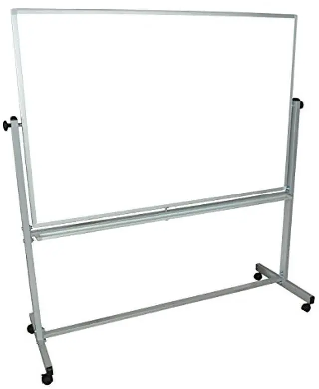 Alt view image 5 of 10 - Luxor Mobile Magnetic Whiteboard - 60" x 40" - White Surface - Silver Aluminum Frame  MB6040WW