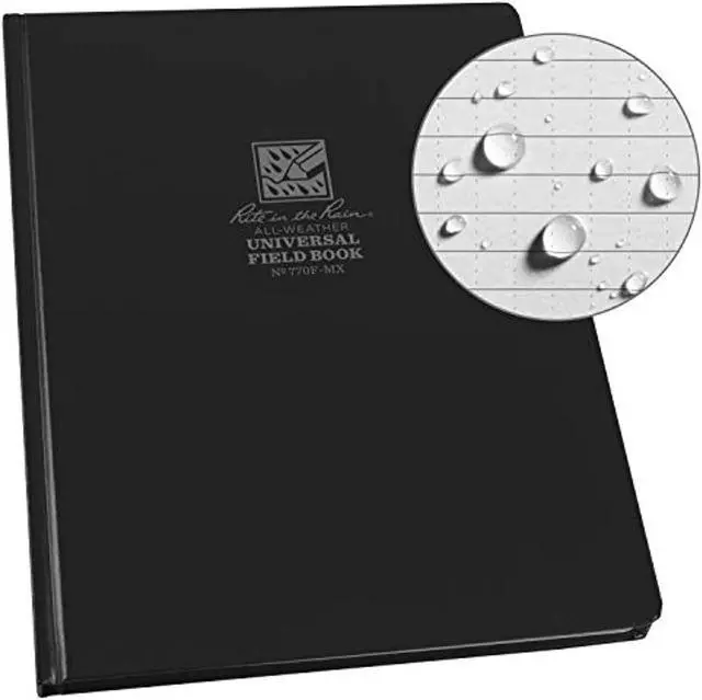Alt view image 5 of 6 - RITE IN THE RAIN 770F-MX All Weather Maxi Bound Book,Uni,8-1/2in.