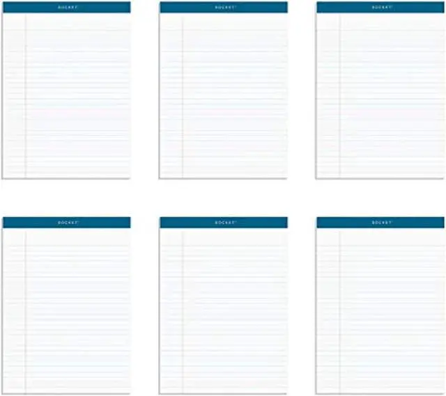 Alt view image 11 of 20 - TOPS Docket Ruled Perforated Pads 8 1/2 x 11 3/4 White 50 Sheets 6/Pack 63416