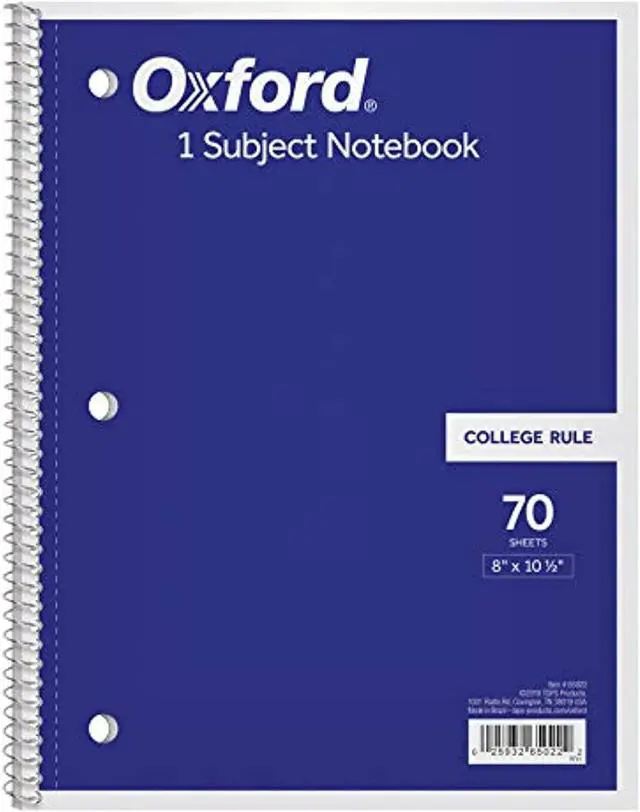 Alt view image 2 of 7 - Oxford Wirebound Notebooks, College Rule, Assorted, 70 Sheets, Each (OXF65022)