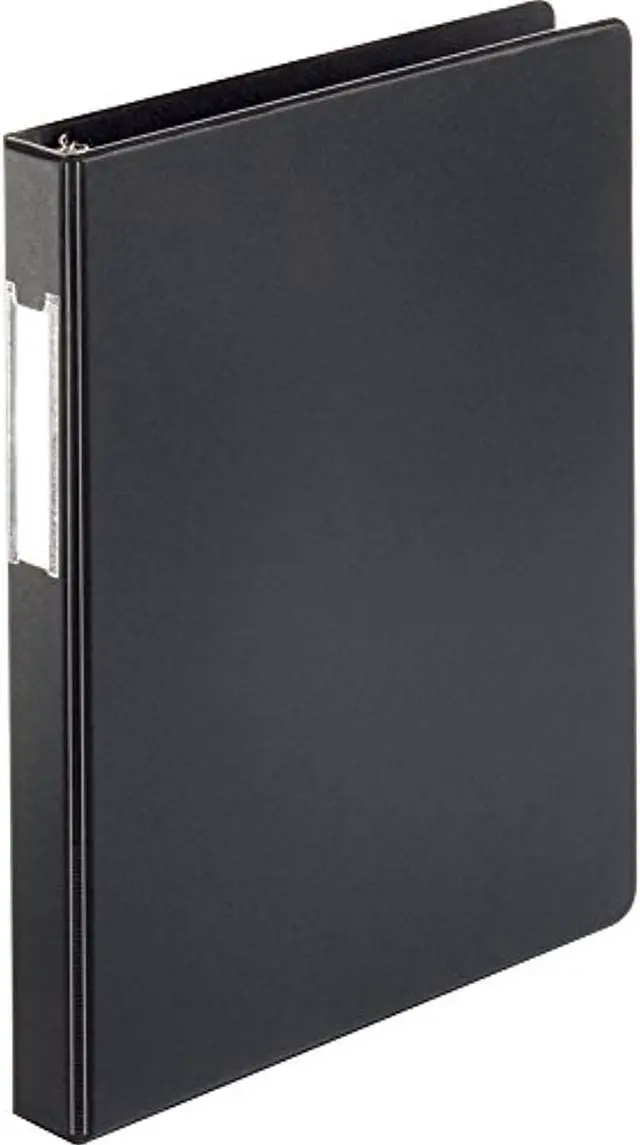 Alt view image 5 of 5 - Business Source Round Ring Binder w/Label Holder 1" Cap. 11"x8-1/2" BK 28559
