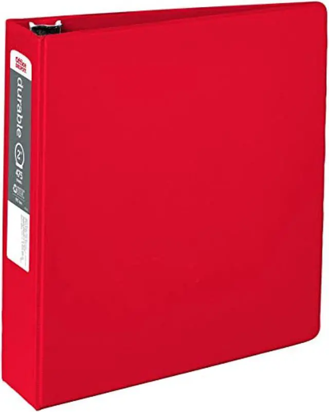 Main image of officemax durable reference binders with round ring 2", red