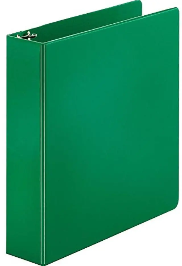 Alt view image 5 of 5 - Business Source Round Ring Binder 2" Capacity 11"x8-1/2" Green 28558