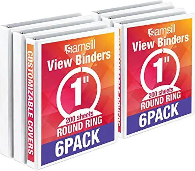 Alt view image 6 of 7 - Samsill Economy View Binder 1" Cap Holds 225pgs 6/CT WE I08537