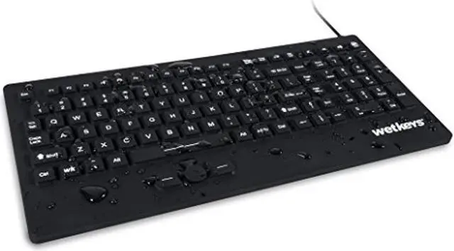 Alt view image 8 of 9 - Wetkeys Rugged-Point Keyboard KBWKRC105SPIBK