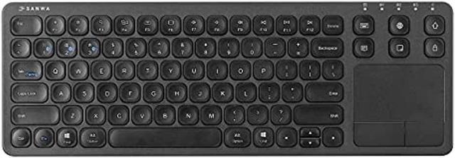 Opmærksomhed Stewart ø Mount Vesuv sanwa multi device bluetooth keyboard with touchpad, rechargeable keypad  with trackpad for laptop desktop computer pc ipad/iphone tablet, compatible  with macbook, windows, android, ios, black - Newegg.com